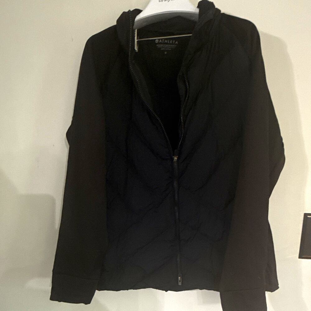 Athleta Inlet Women's 1X Plus Black Full Zip Down Insulated Jacket